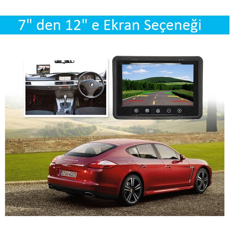 7 inch den 21 inch Araba Deniz İş Makinası Yat vb VGA Monitorü