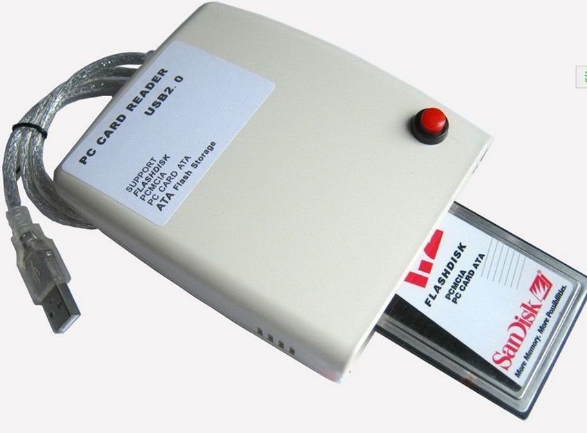 ATA PCMCIA Flash Disk Memory Card Reader CardBus To USB 2.0 Adapter