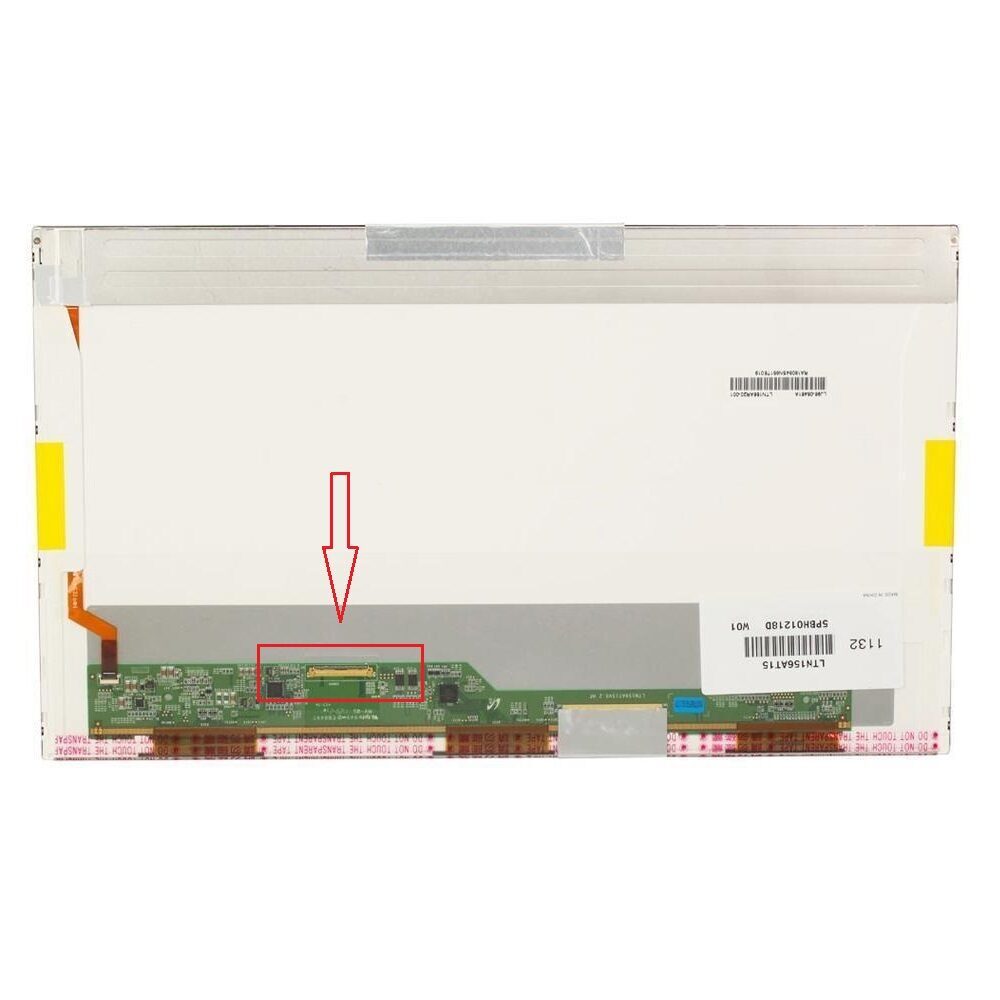 DisplaySeek CLAA156WA11A 15.6" LED LCD Laptop Screen – HD 1366x768, 40-pin, Glossy Finish, Black