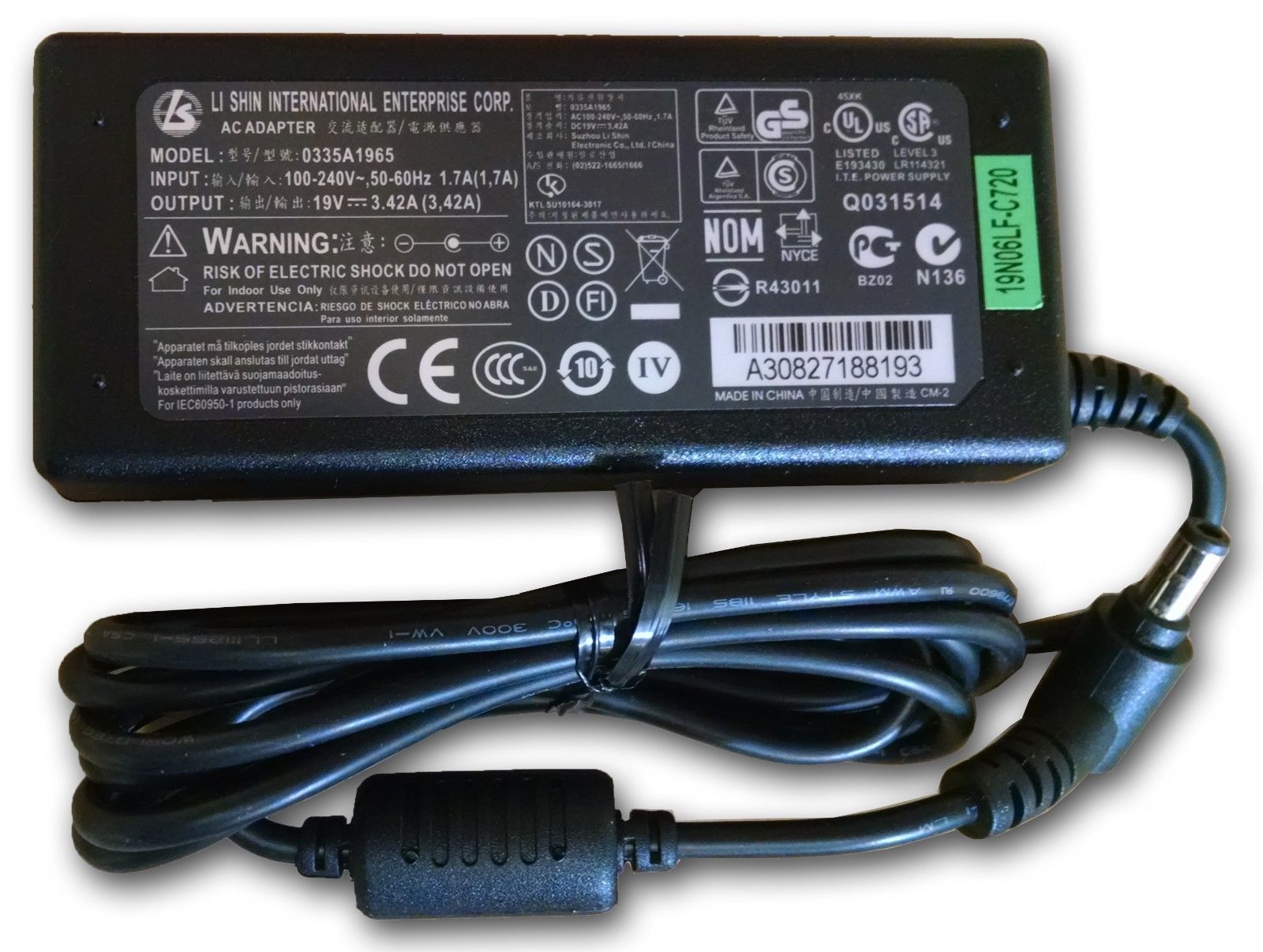 Hp Pavilion 22xw Power Supply 700392-001 65W 19V AC Adapter For HP