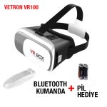 3D VR Box Sanal Gerçeklik Gözlüğü + Kumanda + Pil