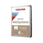 Toshiba N300 NAS Systems 6TB 3.5" 7.2K 6Gb/s SATA HDWN160UZSVA