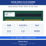 32GB DDR4-2133 RDIMM 2Rx4 ECC Sunucu RAM