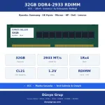 32GB DDR4-2933 RDIMM 1Rx4 ECC Sunucu RAM