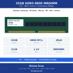 32GB DDR5-8800 MRDIMM 2Rx8 ECC Sunucu RAM