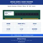 48GB DDR5-5600 RDIMM 2Rx8 ECC Sunucu RAM