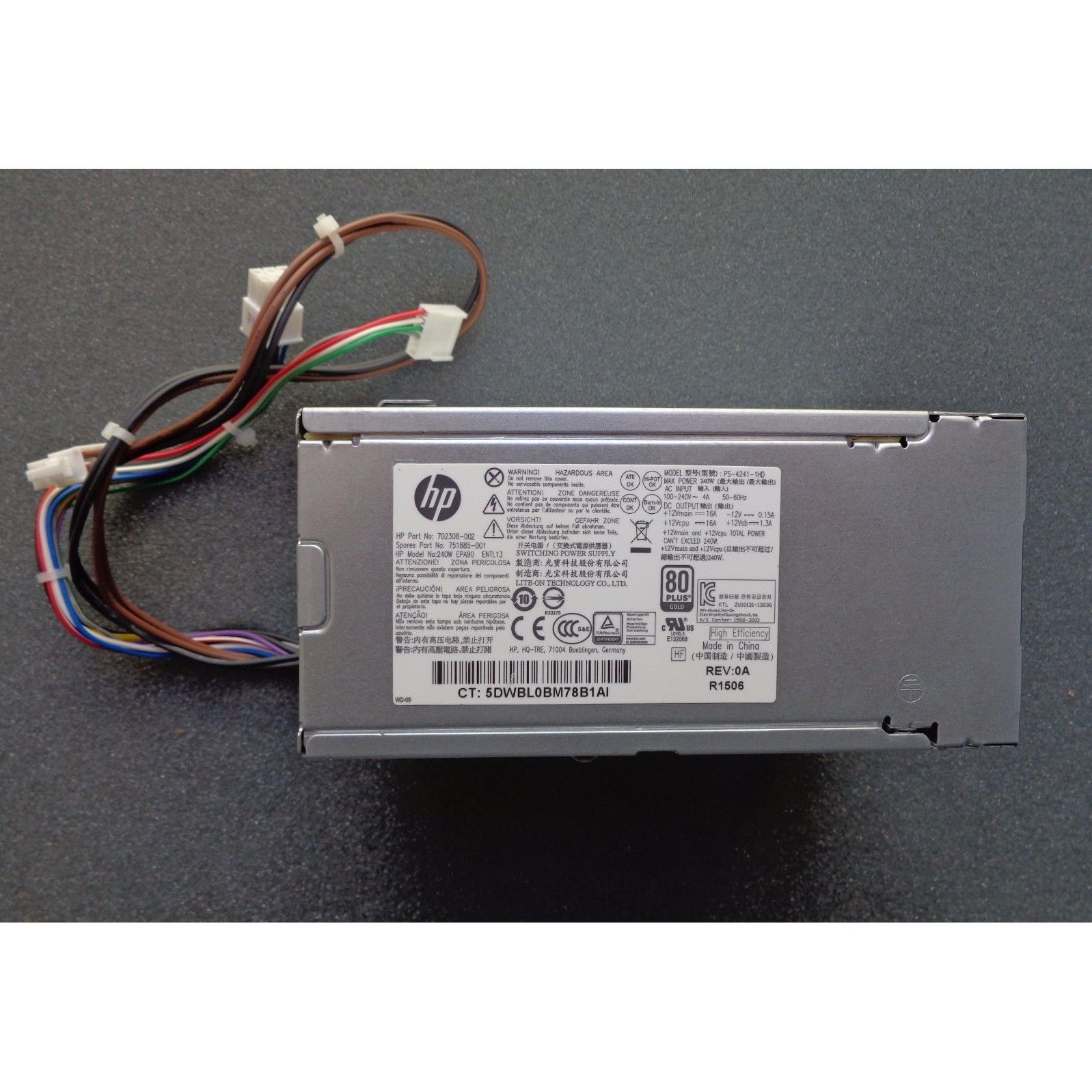 HP ProDesk 600 G1 702308002 751865001 D12240P3A 240W Power Supply