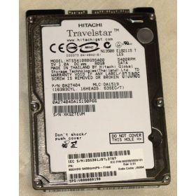 Hitachi Travelstar 5K100 HTS541080G9SA00 80 GB Internal 5400 RPM 2.5" 0A26924 Hard Drive DA1265 X6J0XGHM