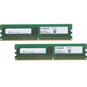 Crucial 4GB (2 x 2GB) 240-Pin DDR2 SDRAM ECC Unbuffered DDR2 800 (PC2 6400) Server Memory Model CT2KIT25672AA80E