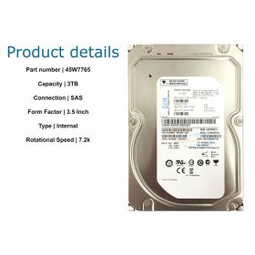 45W7766 45W7765 IBM 3TB SAS 7.2K 6G SAS Server Disk