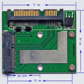 mSATA SSD to 2.5'' SATA 6.0 Gps Adapter Converter Card Module Board Pad Pcie