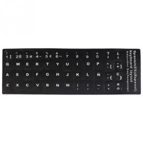 Q İspanyol Siyah Notebook Klavye Sticker