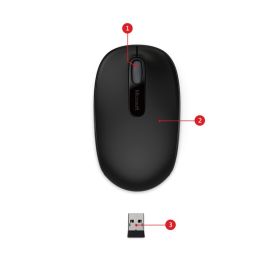 Microsoft 7MM-00002 Wireless Kablosuz Optic Siyah Mouse