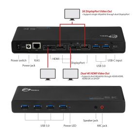 SIIG JU-DK0411-S1 4K Dual Video Docking Station