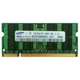 Samsung 2GB PC2-6400 DDR2-800MHz non-ECC Unbuffered CL6 200-Pin SoDimm Memory Module Mfr P/N M470T5663EH3-CF7