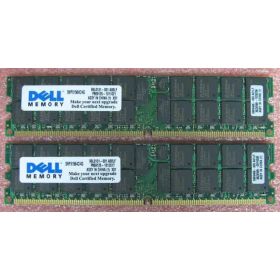 Dell 2x4GB (8GB) DDR2 SDRAM Memory Module PC2-3200 SNPX1564C/4G ECC Registered