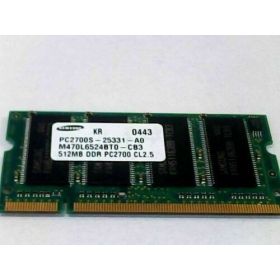 Samsung M470L6524BT0-CB3 512MB DDR-333 PC2700 CL2.5 SODIMM RAM