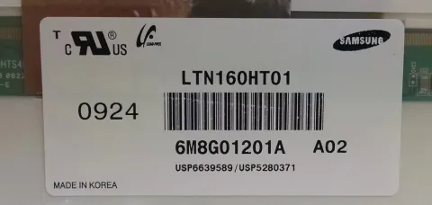 LTN160HT01-101 Samsung 16.0 inch Floresanlı Notebook Paneli Ekranı