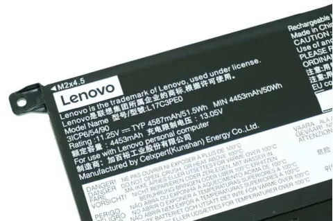 Lenovo L17L3PE0, L17C3PE0 Orjinal Laptop Bataryası