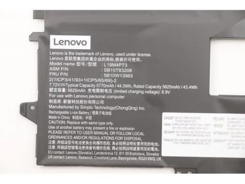 Lenovo L19M4P73 SB10T83208 Orjinal Laptop Bataryası
