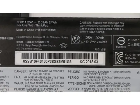 Lenovo 00HW036, 00HW037 Orjinal Laptop Bataryası