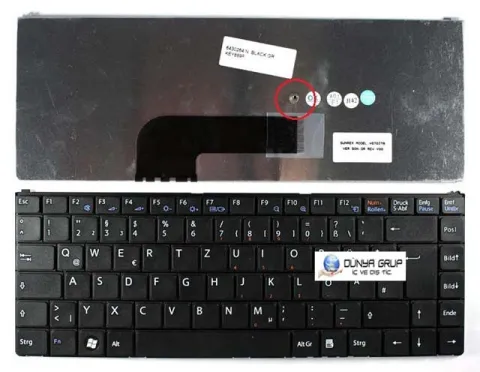 Sony Vaio PCG-7Y1M PCG-7T1M PCG-7T2M Türkçe Notebook Klavyesi