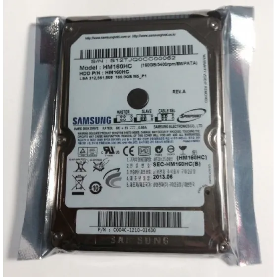 Samsung Spinpoint M5 HM160HC - Hard Disk Interno 160GB PATA IDE, 2.5", 5400rpm, 8MB Cache, Per Notebook Vecchi Modelli