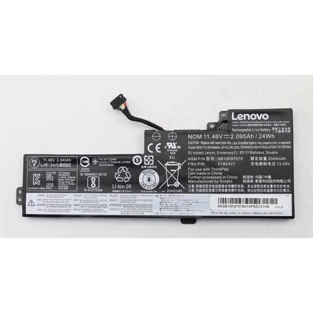 Laptop CPU VENTILATOR & Heatsink Voor Lenovo Thinkpad T480 (Type 20L5, 20L6) 01YR200 01YR201 01YR202 Nieuwe