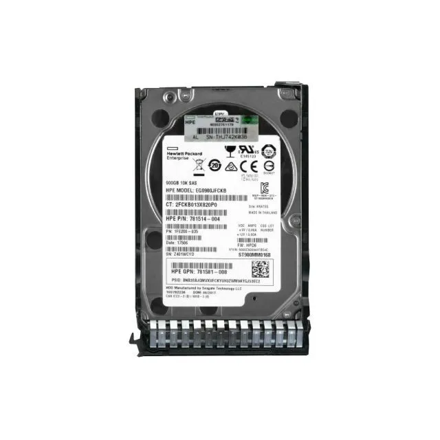 Disque Dur HPE 900GB SAS 10K 2.5" – Haute Performance Pour Serveurs, Stockage Entreprise Fiable
